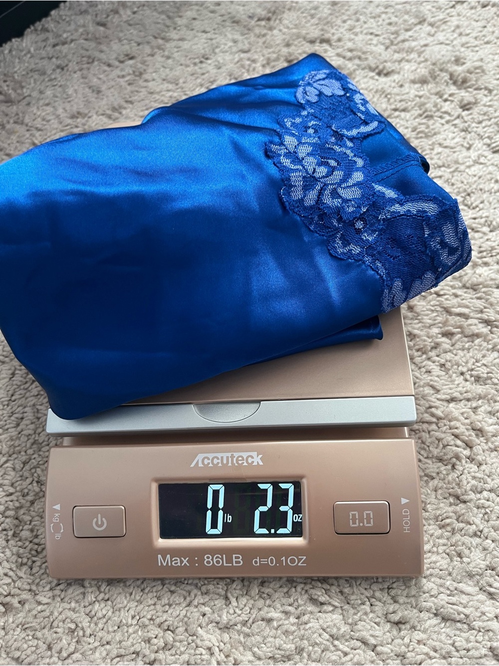 Avon Blue Satin Lace Trim Babydoll Slip Dress Chemise Sz L Romantic Boudoir - Picture 9 of 9